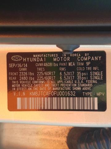 Photo 9 VIN: KM8JTCAF0FU001632 - HYUNDAI TUCSON GLS 