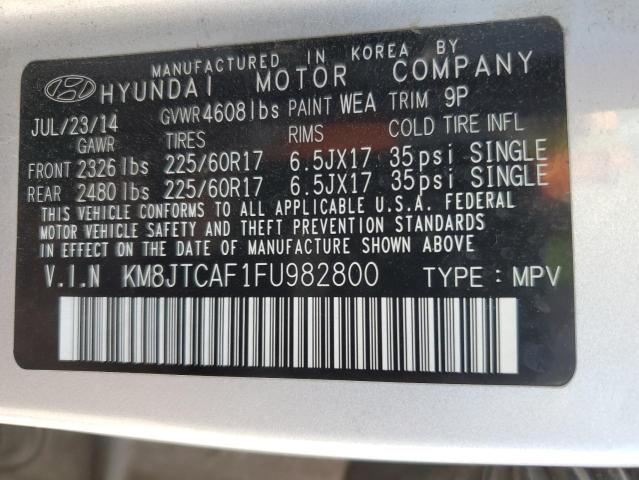 Photo 7 VIN: KM8JTCAF1FU982800 - HYUNDAI TUCSON 