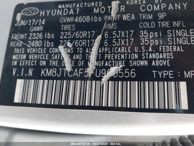 Photo 8 VIN: KM8JTCAF5FU960556 - HYUNDAI TUCSON 