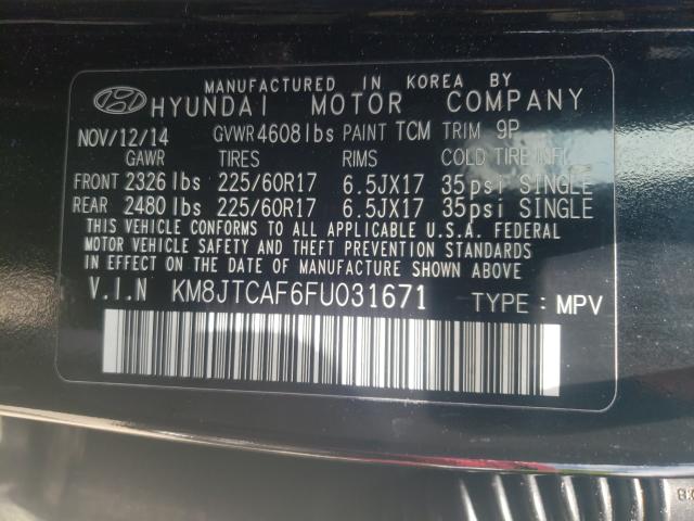 Photo 9 VIN: KM8JTCAF6FU031671 - HYUNDAI TUCSON GLS 