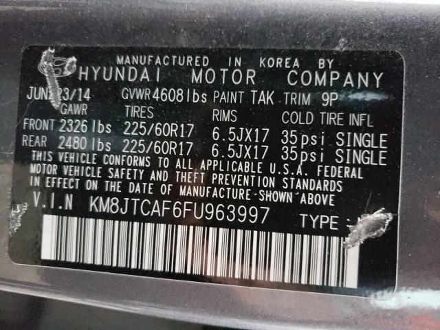 Photo 9 VIN: KM8JTCAF6FU963997 - HYUNDAI TUCSON GLS 