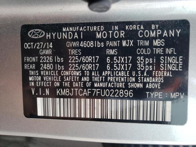 Photo 12 VIN: KM8JTCAF7FU022896 - HYUNDAI TUCSON 