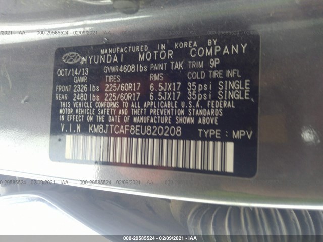 Photo 8 VIN: KM8JTCAF8EU820208 - HYUNDAI TUCSON 