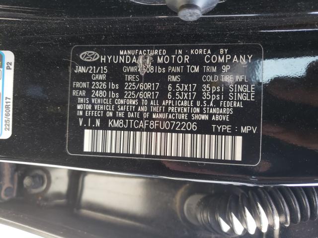 Photo 9 VIN: KM8JTCAF8FU072206 - HYUNDAI TUCSON 