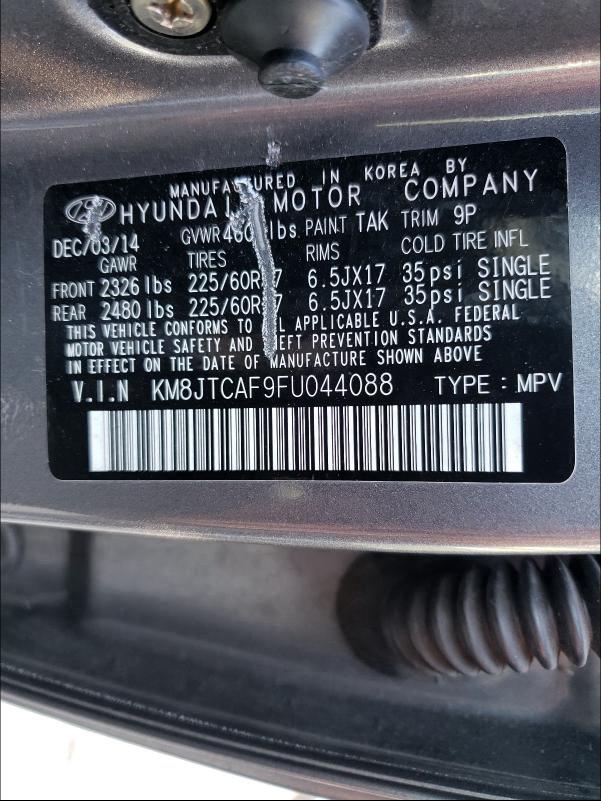 Photo 9 VIN: KM8JTCAF9FU044088 - HYUNDAI TUCSON GLS 