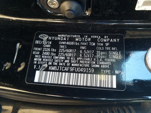 Photo 9 VIN: KM8JTCAF9FU049159 - HYUNDAI TUCSON GLS 