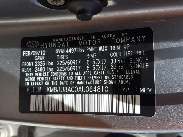 Photo 9 VIN: KM8JU3AC0AU064810 - HYUNDAI TUCSON GLS 