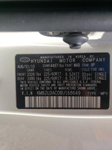 Photo 9 VIN: KM8JU3AC0BU168649 - HYUNDAI TUCSON GLS 