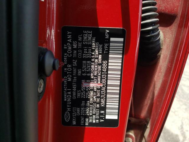 Photo 11 VIN: KM8JU3AC0BU314886 - HYUNDAI TUCSON GLS 