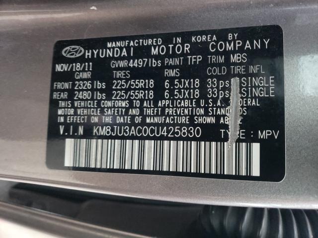 Photo 9 VIN: KM8JU3AC0CU425830 - HYUNDAI TUCSON GLS 