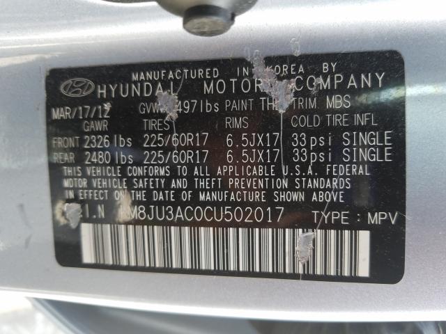 Photo 9 VIN: KM8JU3AC0CU502017 - HYUNDAI TUCSON GLS 