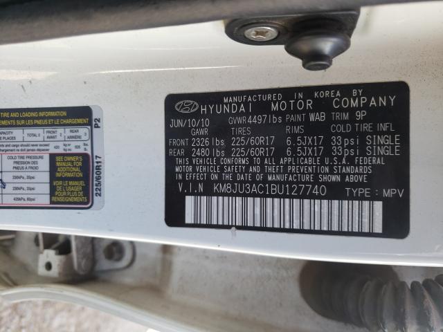 Photo 9 VIN: KM8JU3AC1BU127740 - HYUNDAI TUCSON GLS 