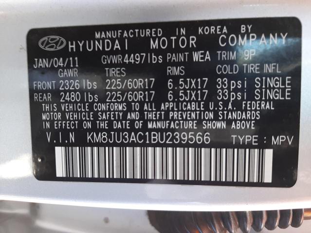 Photo 9 VIN: KM8JU3AC1BU239566 - HYUNDAI TUCSON GLS 