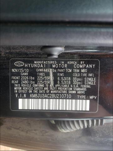 Photo 9 VIN: KM8JU3AC2BU210710 - HYUNDAI TUCSON GLS 