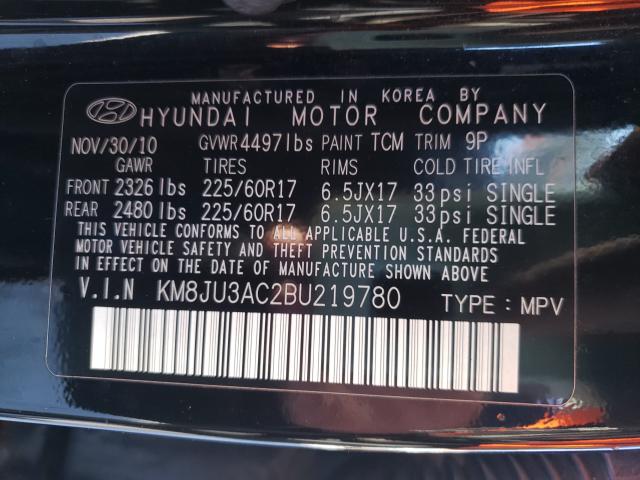 Photo 9 VIN: KM8JU3AC2BU219780 - HYUNDAI TUCSON 