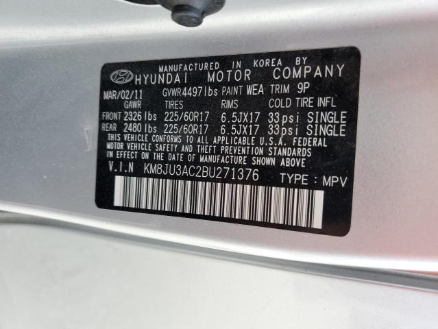 Photo 12 VIN: KM8JU3AC2BU271376 - HYUNDAI TUCSON 