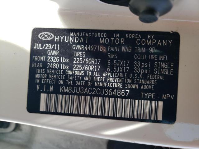 Photo 12 VIN: KM8JU3AC2CU364867 - HYUNDAI TUCSON GLS 