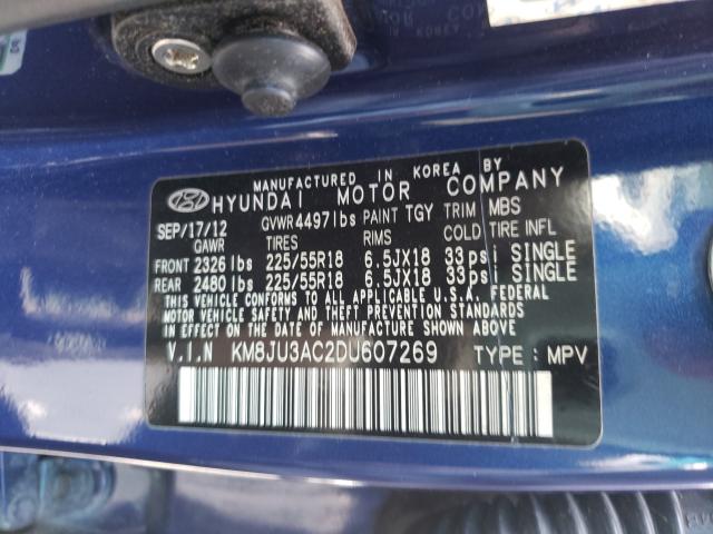 Photo 9 VIN: KM8JU3AC2DU607269 - HYUNDAI TUCSON GLS 