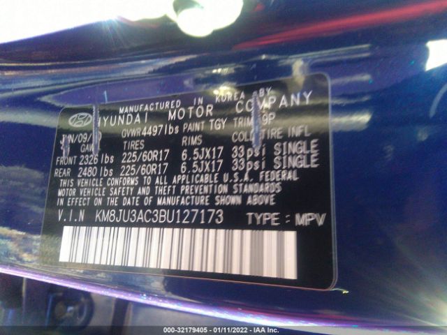 Photo 8 VIN: KM8JU3AC3BU127173 - HYUNDAI TUCSON 