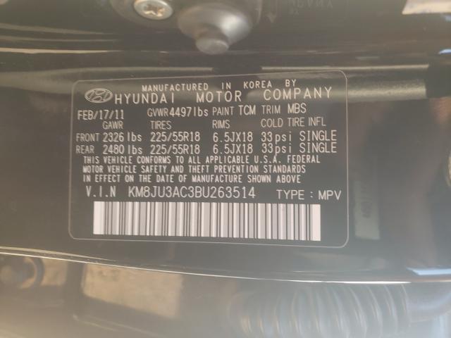 Photo 9 VIN: KM8JU3AC3BU263514 - HYUNDAI TUCSON GLS 