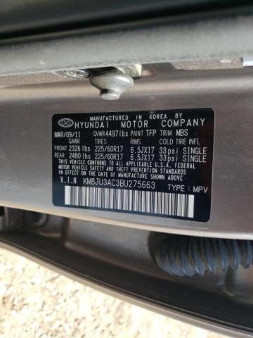 Photo 11 VIN: KM8JU3AC3BU275663 - HYUNDAI TUCSON GLS 