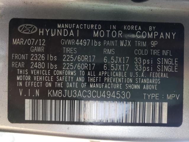 Photo 13 VIN: KM8JU3AC3CU494530 - HYUNDAI TUCSON GLS 