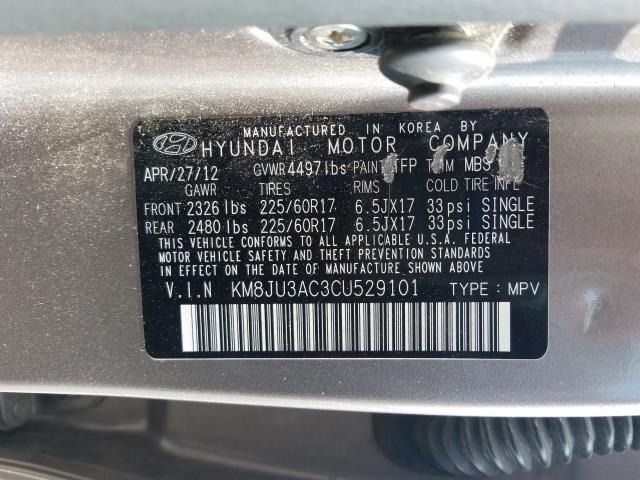 Photo 9 VIN: KM8JU3AC3CU529101 - HYUNDAI TUCSON GLS 