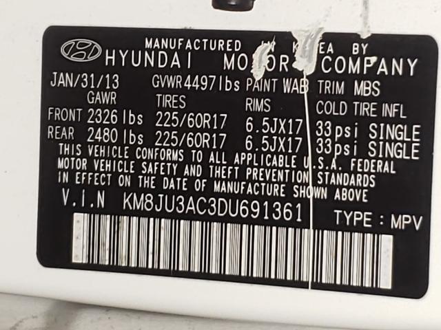 Photo 9 VIN: KM8JU3AC3DU691361 - HYUNDAI TUCSON GLS 