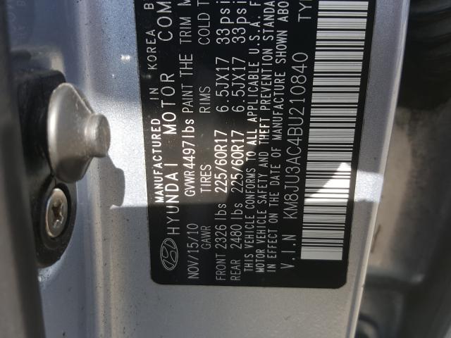 Photo 9 VIN: KM8JU3AC4BU210840 - HYUNDAI TUCSON GLS 