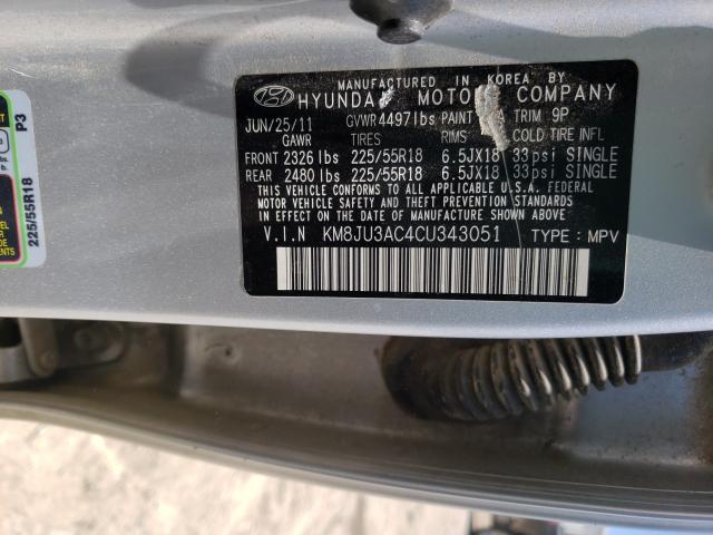 Photo 9 VIN: KM8JU3AC4CU343051 - HYUNDAI TUCSON GLS 