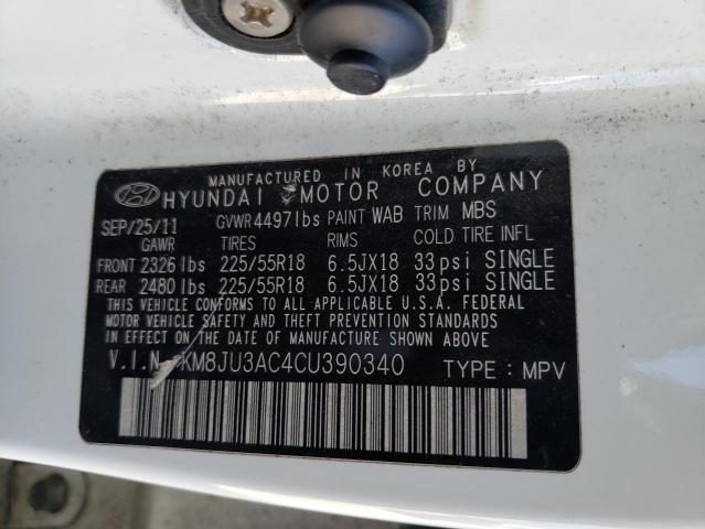 Photo 9 VIN: KM8JU3AC4CU390340 - HYUNDAI TUCSON GLS 