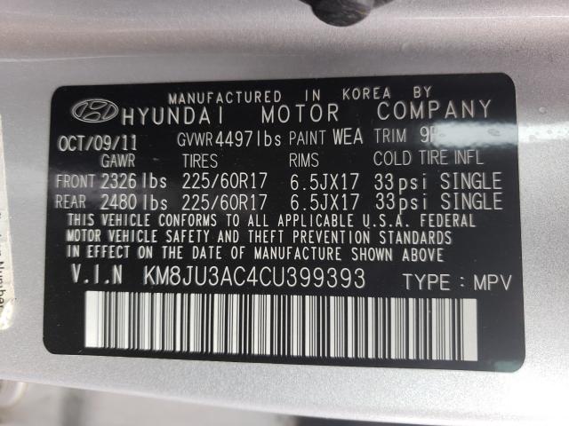 Photo 9 VIN: KM8JU3AC4CU399393 - HYUNDAI TUCSON GLS 