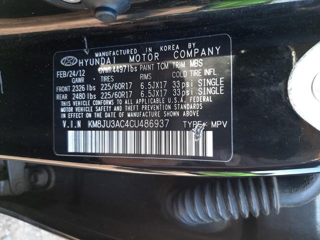 Photo 9 VIN: KM8JU3AC4CU486937 - HYUNDAI TUCSON GLS 