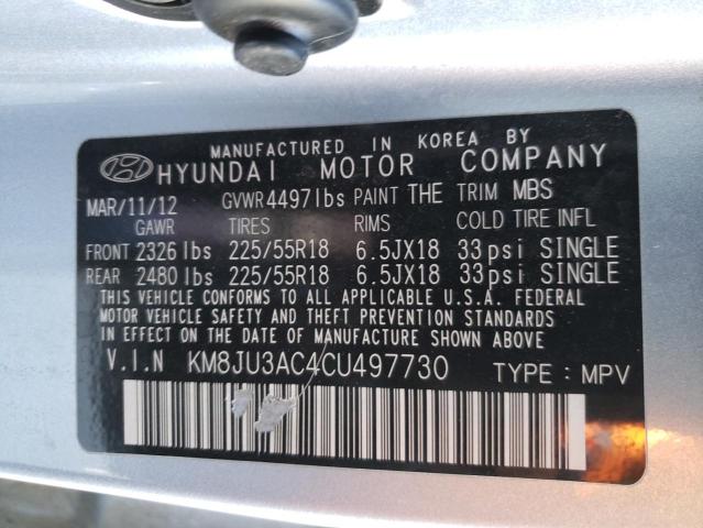 Photo 13 VIN: KM8JU3AC4CU497730 - HYUNDAI TUCSON GLS 