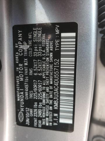 Photo 9 VIN: KM8JU3AC4DU557152 - HYUNDAI TUCSON GLS 