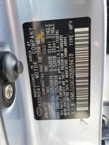 Photo 11 VIN: KM8JU3AC4DU559418 - HYUNDAI TUCSON GLS 