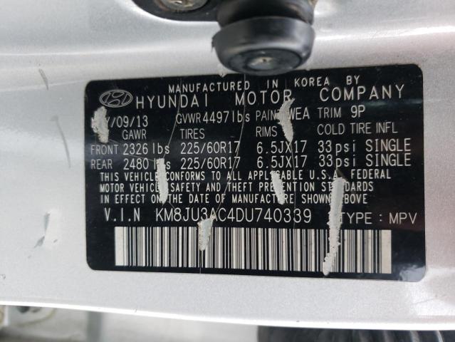 Photo 11 VIN: KM8JU3AC4DU740339 - HYUNDAI TUCSON GLS 