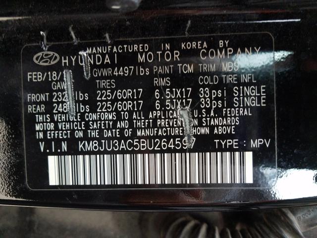 Photo 9 VIN: KM8JU3AC5BU264597 - HYUNDAI TUCSON GLS 