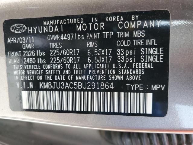 Photo 13 VIN: KM8JU3AC5BU291864 - HYUNDAI TUCSON GLS 