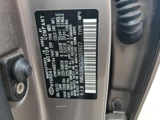 Photo 12 VIN: KM8JU3AC5CU353927 - HYUNDAI TUCSON 