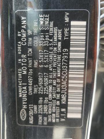 Photo 9 VIN: KM8JU3AC5CU377919 - HYUNDAI TUCSON 