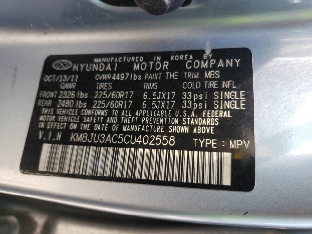 Photo 9 VIN: KM8JU3AC5CU402558 - HYUNDAI TUCSON GLS 