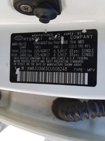 Photo 9 VIN: KM8JU3AC5CU508248 - HYUNDAI TUCSON GLS 