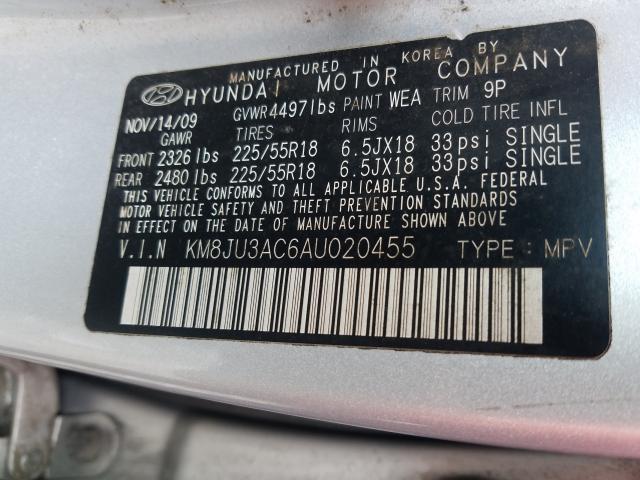 Photo 9 VIN: KM8JU3AC6AU020455 - HYUNDAI TUCSON GLS 