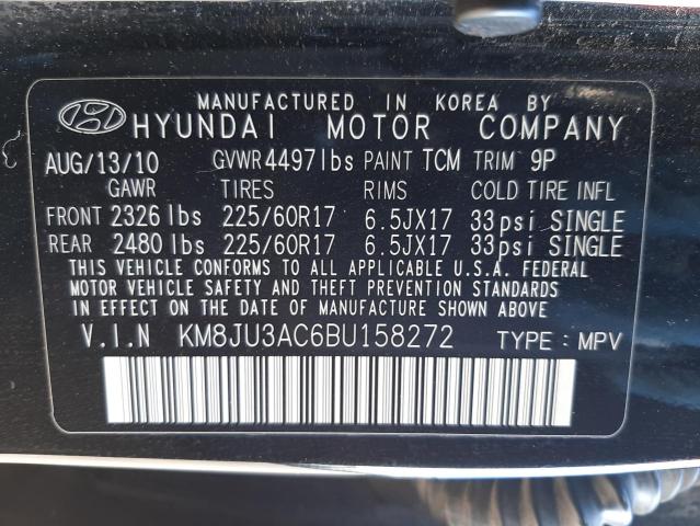 Photo 9 VIN: KM8JU3AC6BU158272 - HYUNDAI TUCSON GLS 