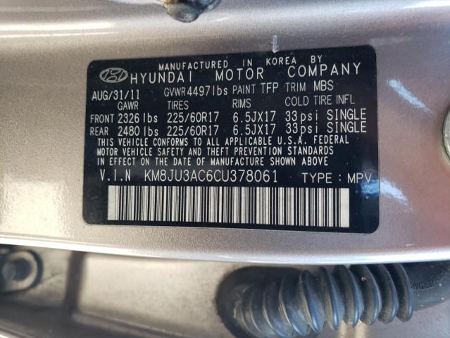 Photo 12 VIN: KM8JU3AC6CU378061 - HYUNDAI TUCSON GLS 