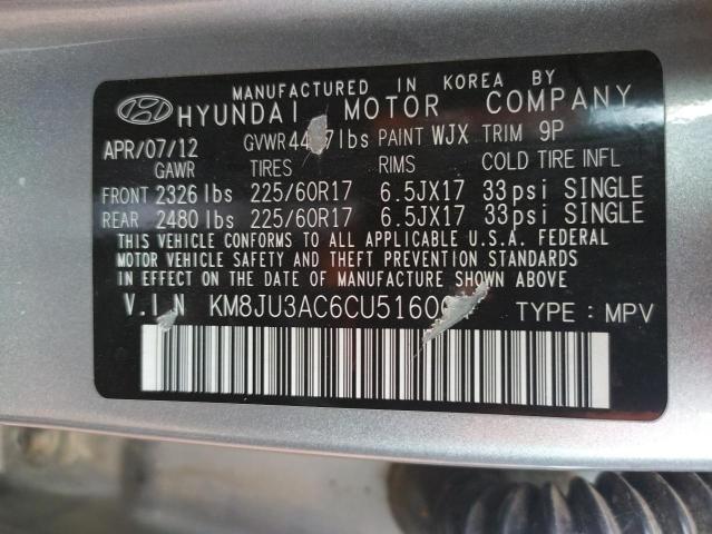 Photo 9 VIN: KM8JU3AC6CU516004 - HYUNDAI TUCSON GLS 