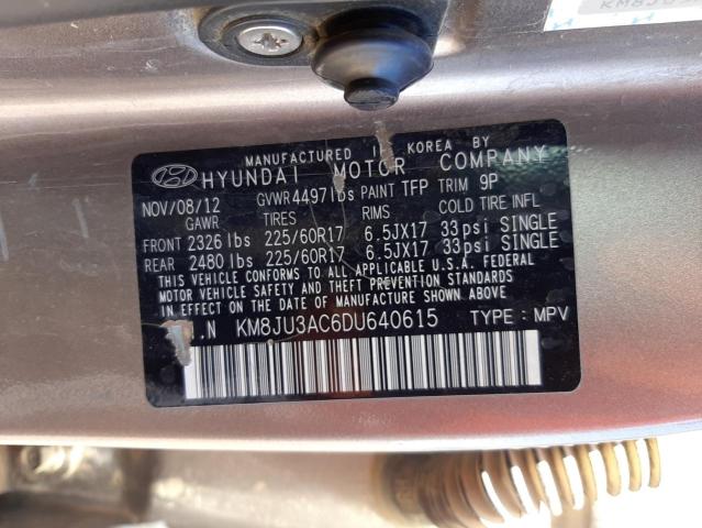 Photo 9 VIN: KM8JU3AC6DU640615 - HYUNDAI TUCSON GLS 