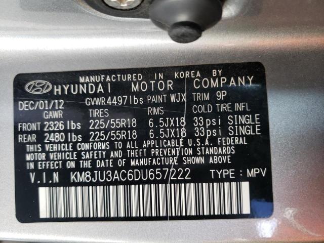 Photo 12 VIN: KM8JU3AC6DU657222 - HYUNDAI TUCSON 