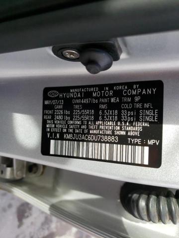 Photo 12 VIN: KM8JU3AC6DU738883 - HYUNDAI TUCSON GLS 